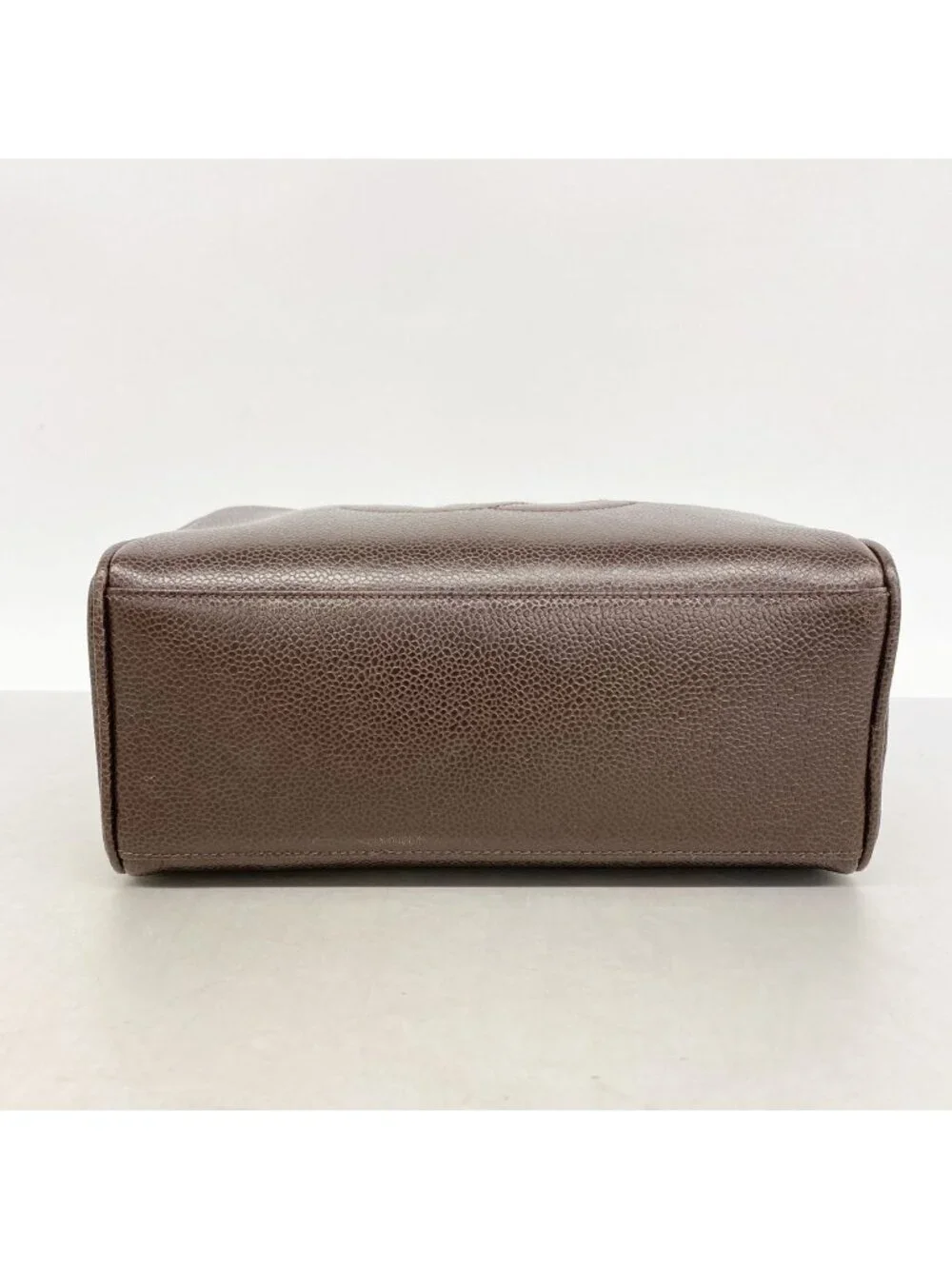Chanel Pouch Caviar Leather Dark Brown Gold